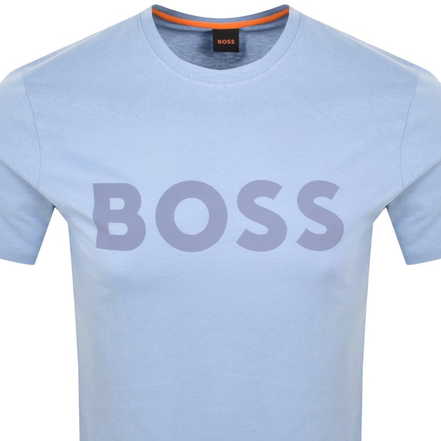 BOSS Thinking 1 Logo T Shirt Blue | Mainline Menswear Sweden